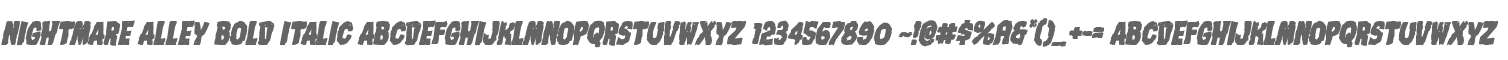 Nightmare Alley Bold Italic