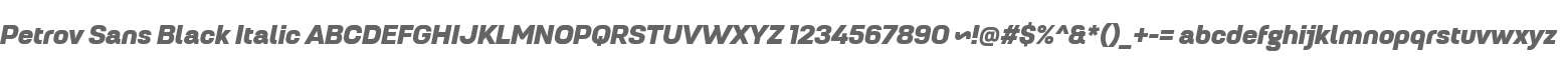 Petrov Sans Black Italic