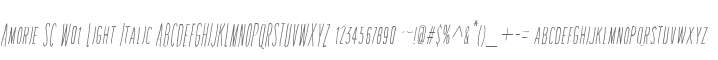 Amorie SC W01 Light Italic