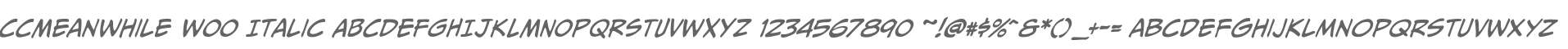 CCMeanwhile W00 Italic
