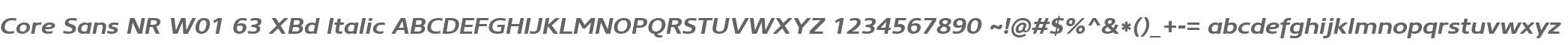 Core Sans NR W01 63 XBd Italic