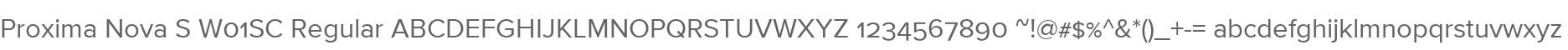 Proxima Nova S W01SC Regular
