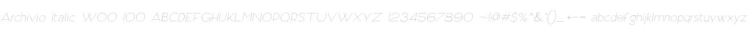 Archivio Italic W00 100