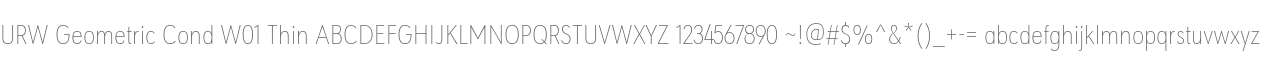 URW Geometric Cond W01 Thin