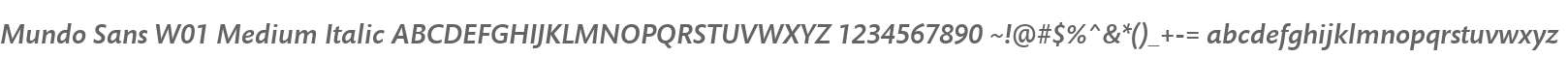 Mundo Sans W01 Medium Italic