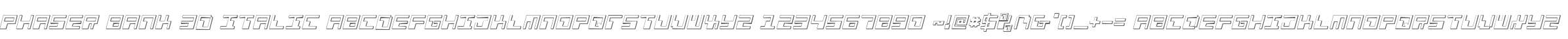 Phaser Bank 3D Italic