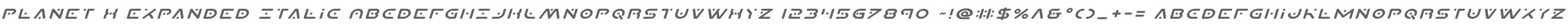 Planet X Expanded Italic