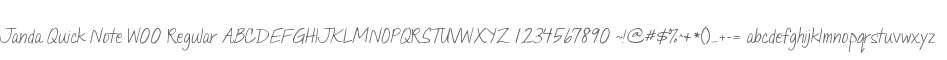 Janda Quick Note W00 Regular