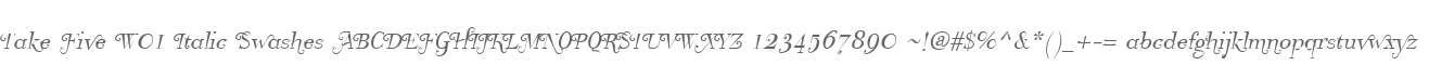 Take Five W01 Italic Swashes