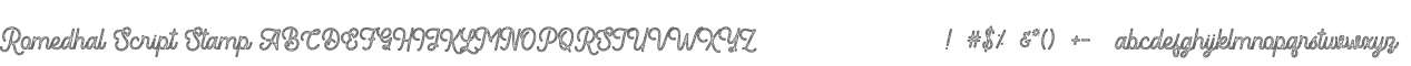 Romedhal Script Stamp