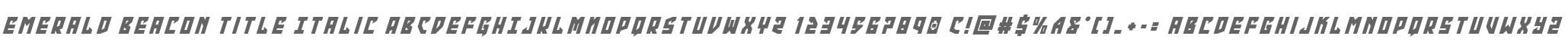 Emerald Beacon Title Italic