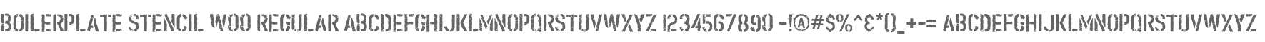 Boilerplate Stencil W00 Regular