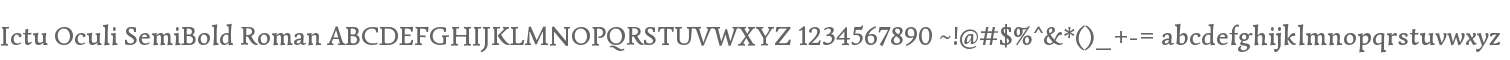 Ictu Oculi SemiBold