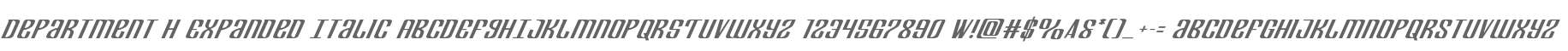 Department H Expanded Italic