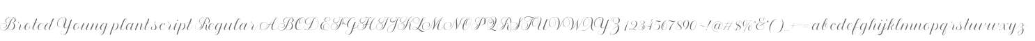Broted Young plant script Regular