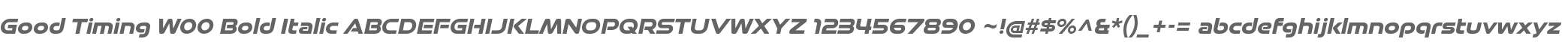 Good Timing W00 Bold Italic