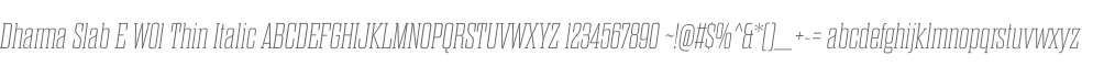 Dharma Slab E W01 Thin Italic