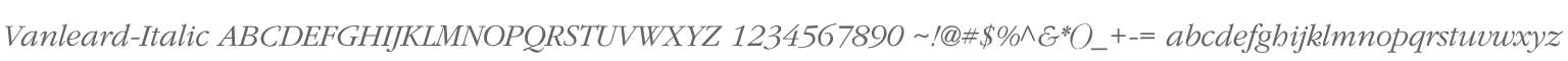 Vanleard-Italic