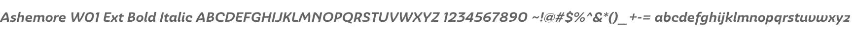 Ashemore W01 Ext Bold Italic
