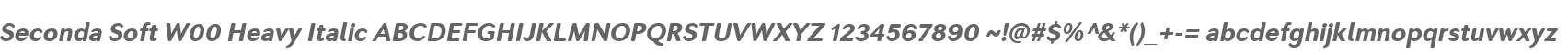 Seconda Soft W00 Heavy Italic