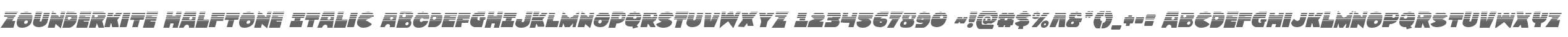 Zounderkite Halftone Italic