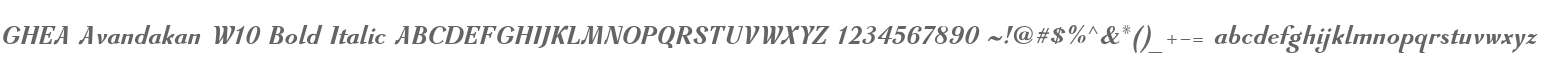 GHEA Avandakan W10 Bold Italic