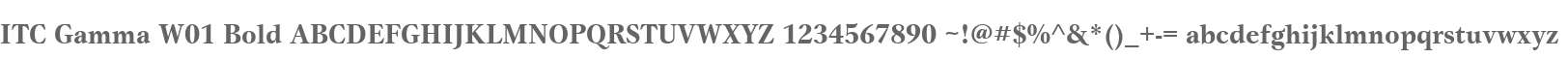 ITC Gamma W01 Bold