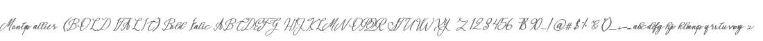Montapallier (BOLD ITALIC) Bold Italic