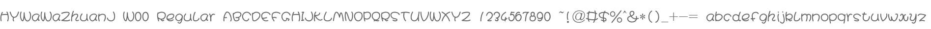 HYWaWaZhuanJ W00 Regular