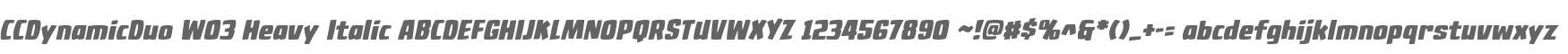 CCDynamicDuo W03 Heavy Italic