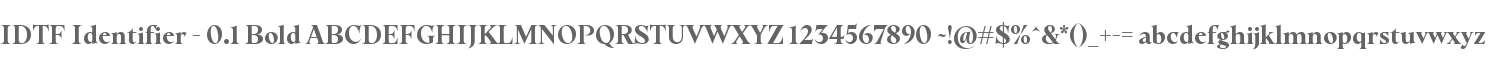 IDTF Identifier - 0.1 Bold
