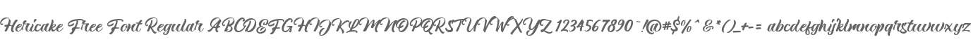 Hericake Free Font Regular