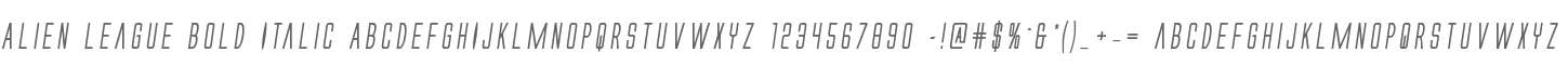 Alien League Bold Italic
