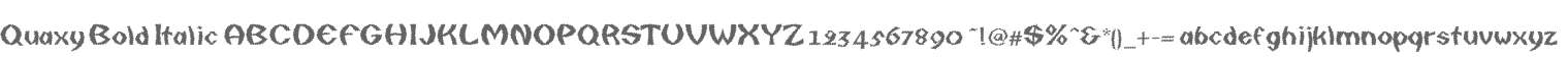 Quaxy Bold Italic