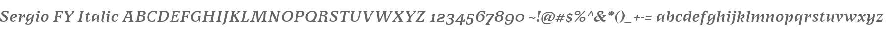 Sergio FY Italic