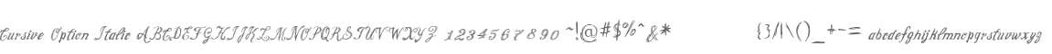 Cursive Option Italic