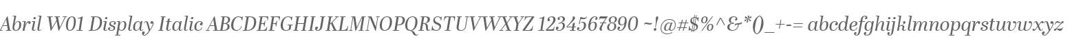 Abril W01 Display Italic