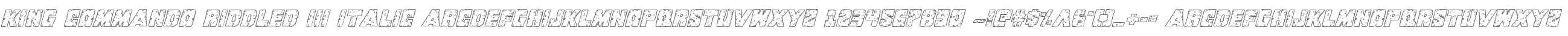 King Commando Riddled III Italic