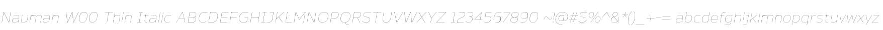 Nauman W00 Thin Italic