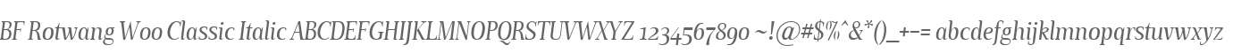 BF Rotwang W00 Classic Italic