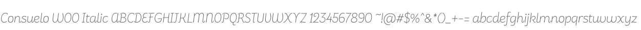 Consuelo W00 Italic