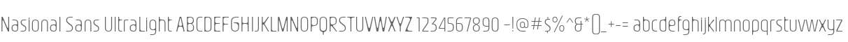 Nasional Sans UltLt