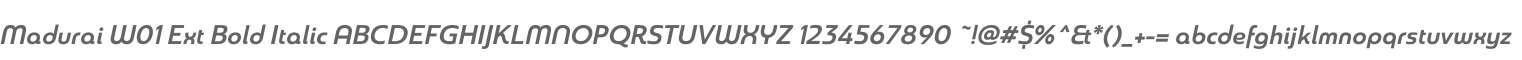 Madurai W01 Ext Bold Italic