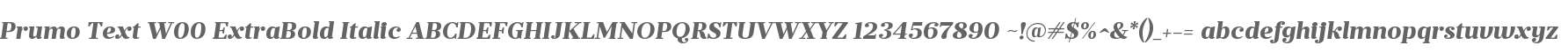 Prumo Text W00 ExtraBold Italic