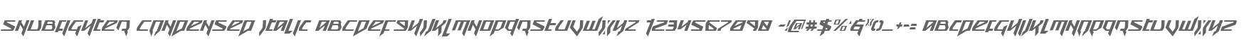 Snubfighter Condensed Italic
