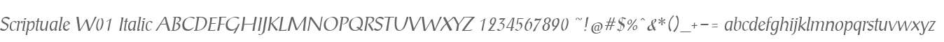 Scriptuale W01 Italic
