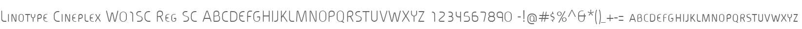 Linotype Cineplex W01SC Reg SC