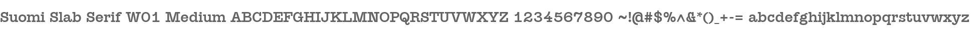 Suomi Slab Serif W01 Medium