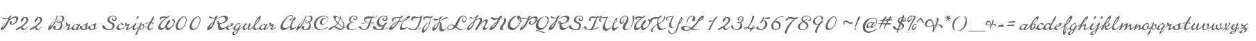 P22 Brass Script W00 Regular