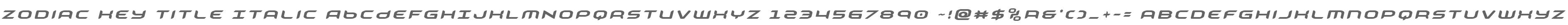 Zodiac Key Title Italic